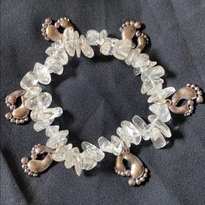 CUTE CHARM BRACELET WITH BABY PATTER FEET